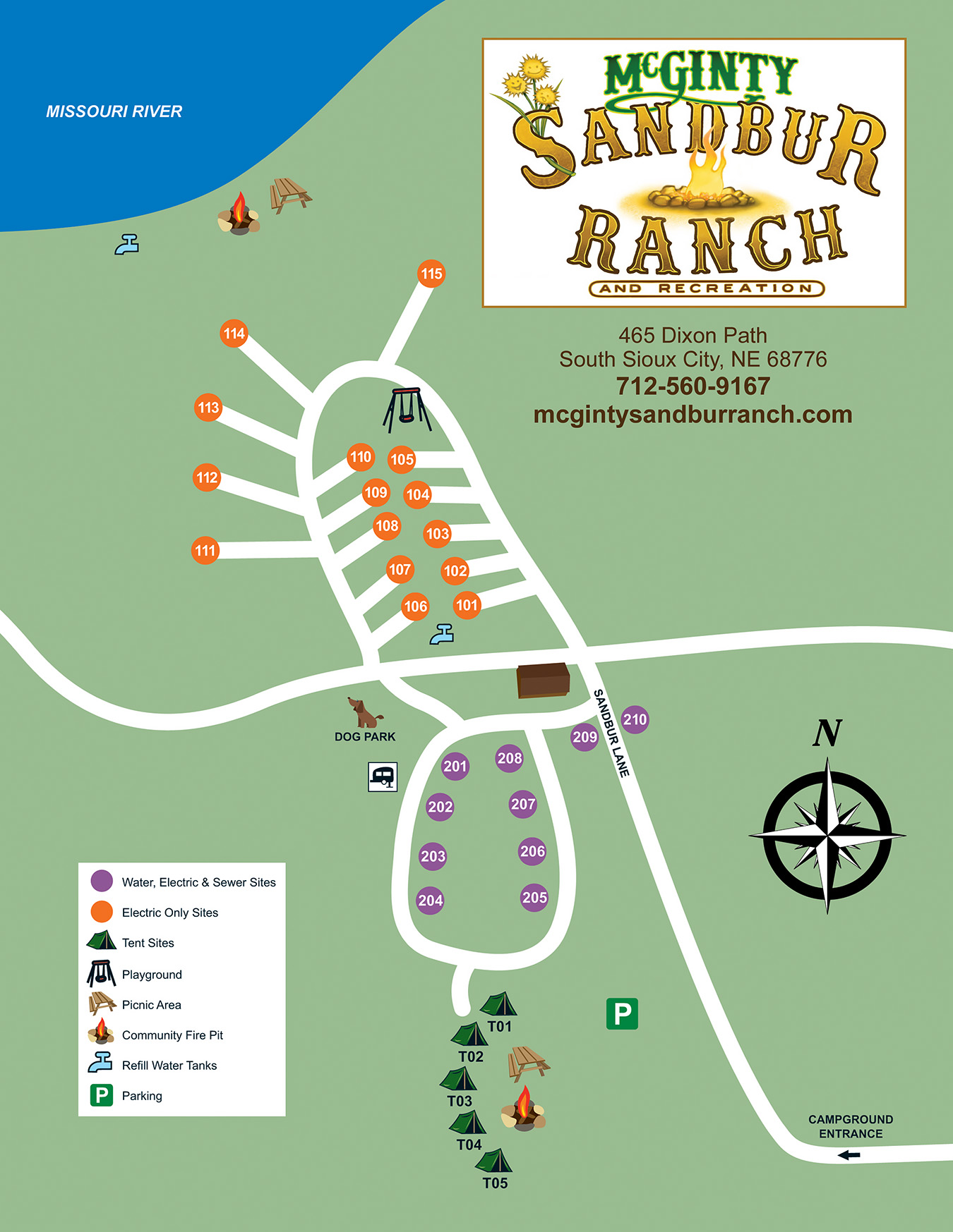 McGinty Sandbur Ranch Site Map